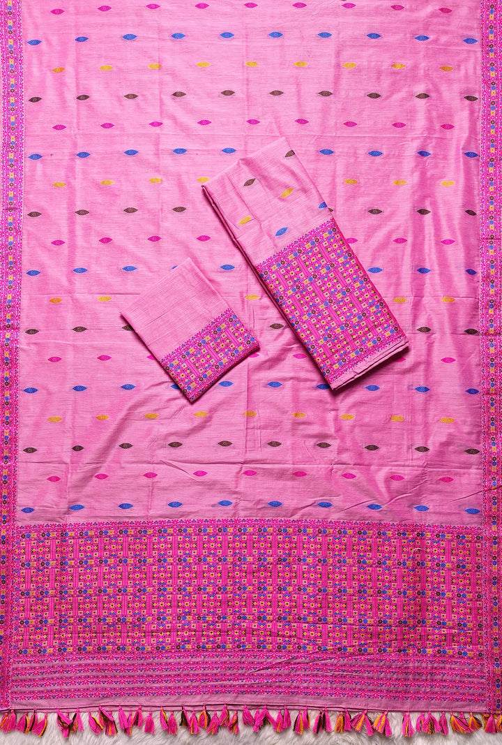 Ready-To-Wear Multi-Dhaga Work Super Cotton* Mekhela Sador