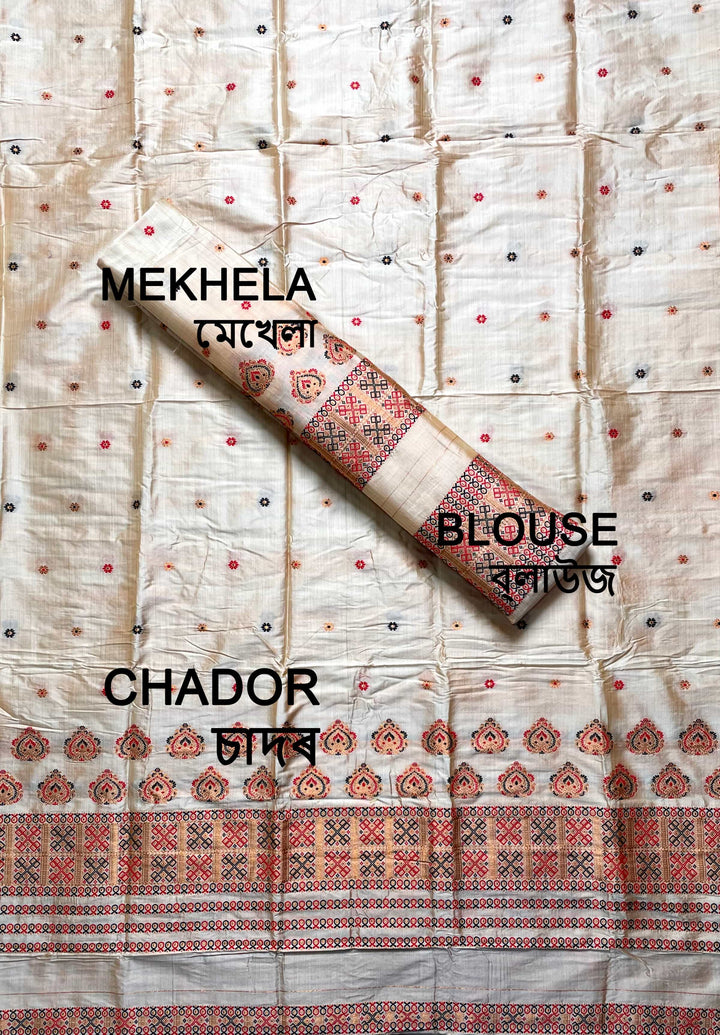 Premium Bhagalpuri Art Toss* Mekhela Sador