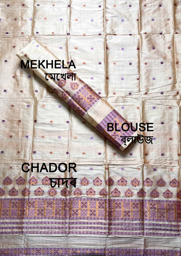 Premium Bhagalpuri Art Toss* Mekhela Sador