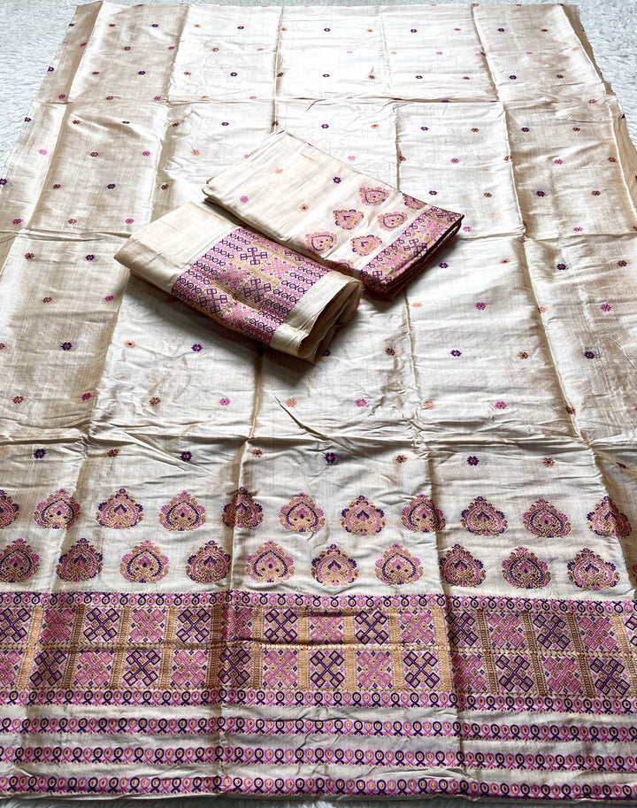 Premium Bhagalpuri Art Toss* Mekhela Sador
