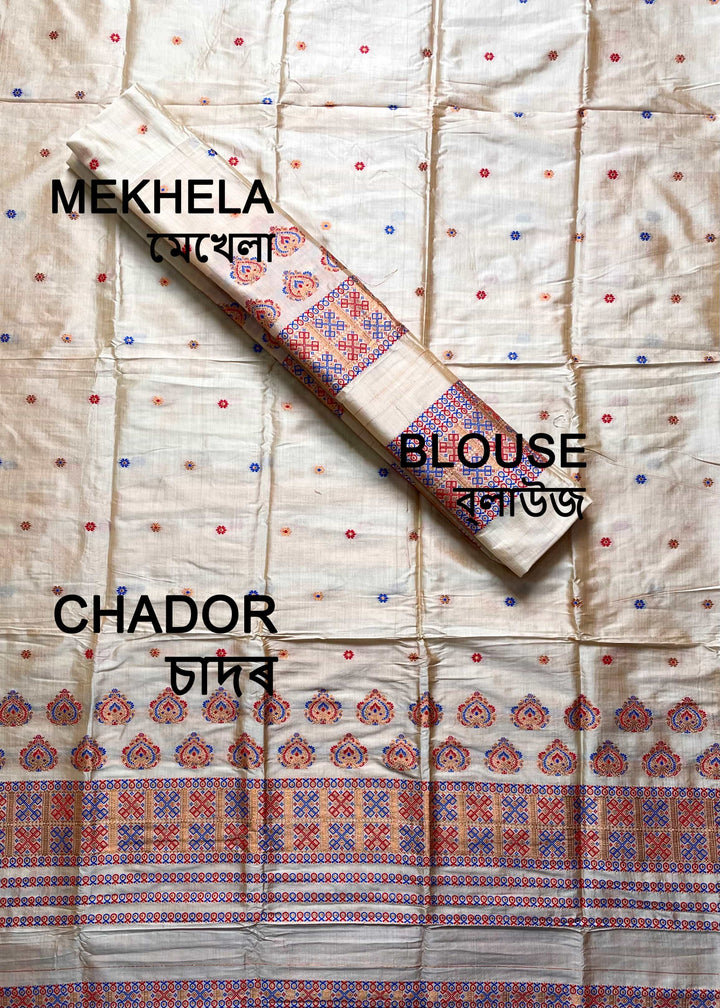 Premium Bhagalpuri Art Toss* Mekhela Sador