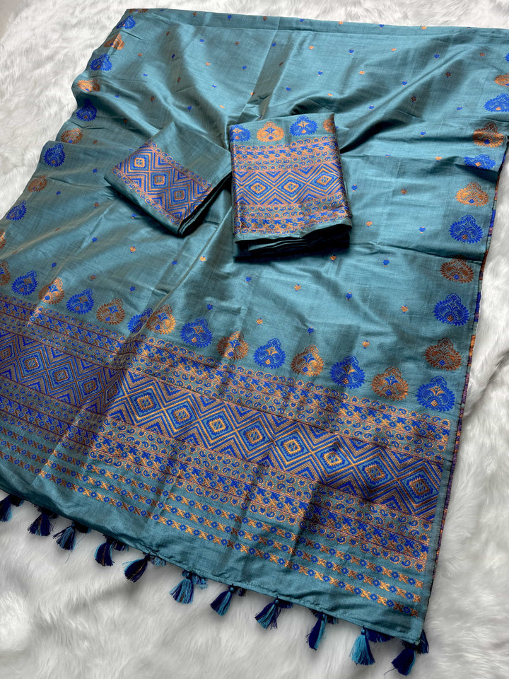Ready-To-Wear Bhagalpuri Art Toss* Mekhela Sador