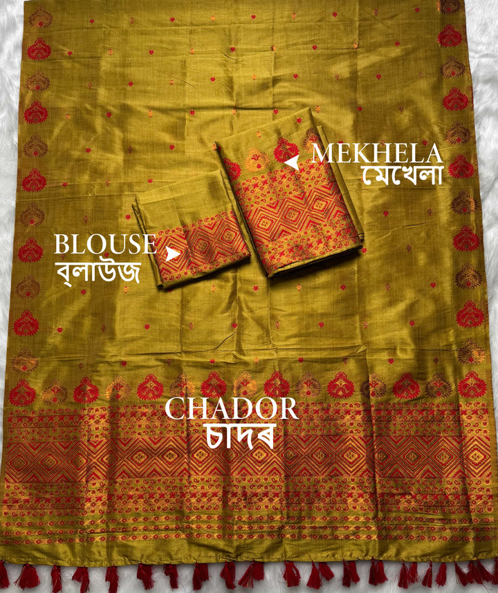 Ready-To-Wear Bhagalpuri Art Toss* Mekhela Sador