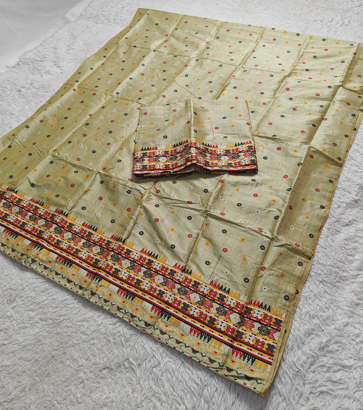 Premium Bhagalpuri Art Toss* Mekhela Sador