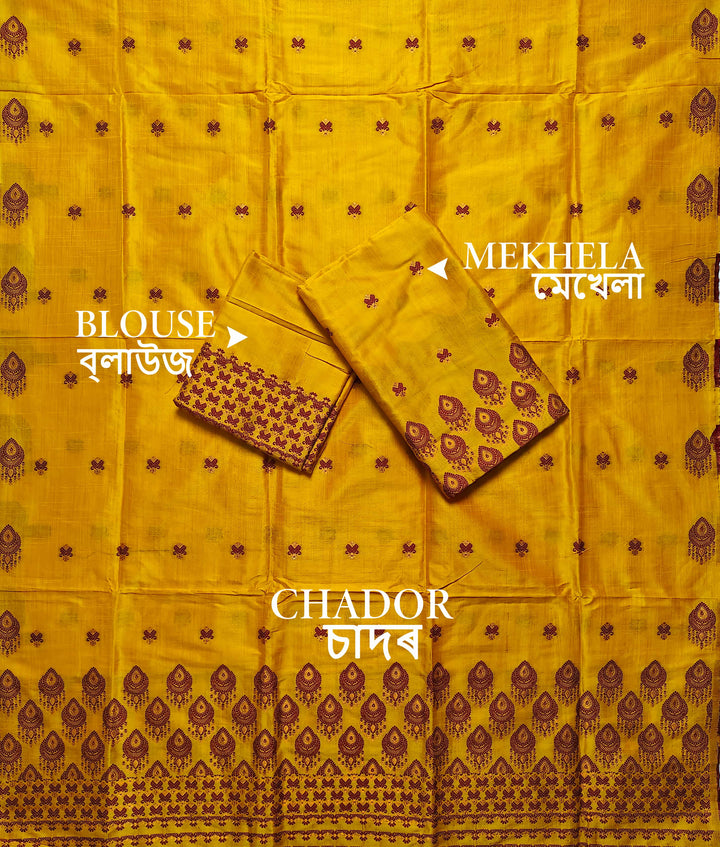 Premium Bhagalpuri Art Toss* Mekhela Sador