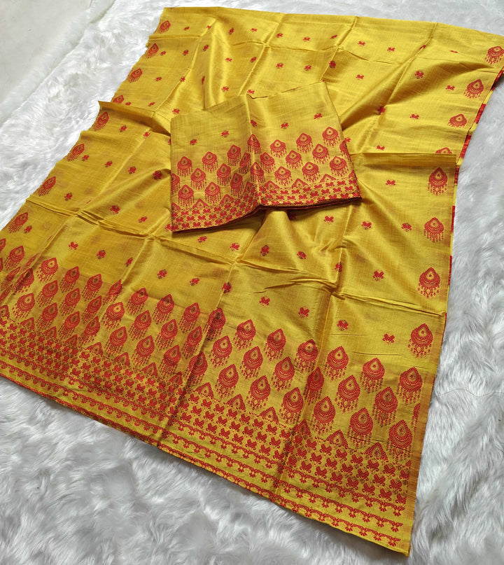 Premium Bhagalpuri Art Toss* Mekhela Sador