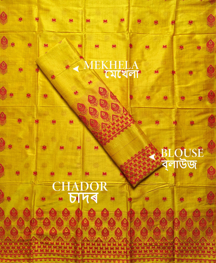 Premium Bhagalpuri Art Toss* Mekhela Sador