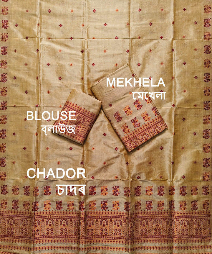 Premium Bhagalpuri Art Toss* Mekhela Sador