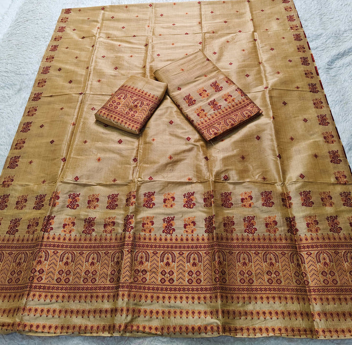 Premium Bhagalpuri Art Toss* Mekhela Sador