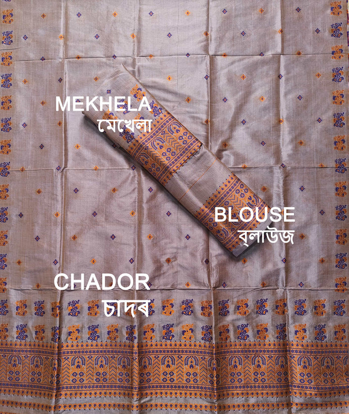 Premium Bhagalpuri Art Toss* Mekhela Sador