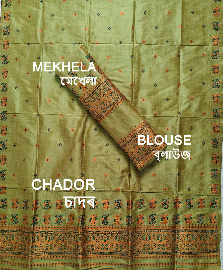 Premium Bhagalpuri Art Toss* Mekhela Sador