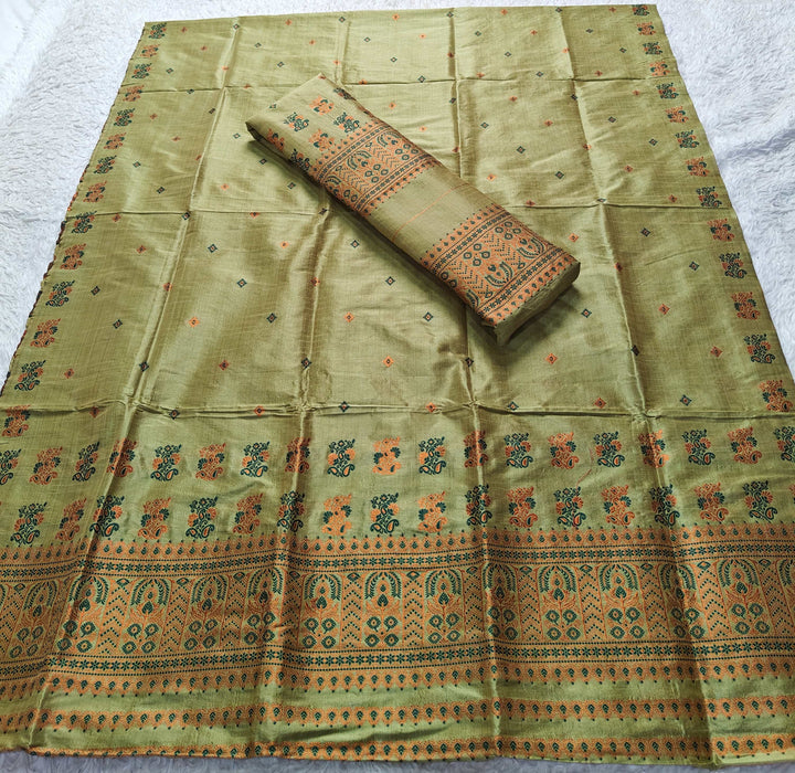 Premium Bhagalpuri Art Toss* Mekhela Sador