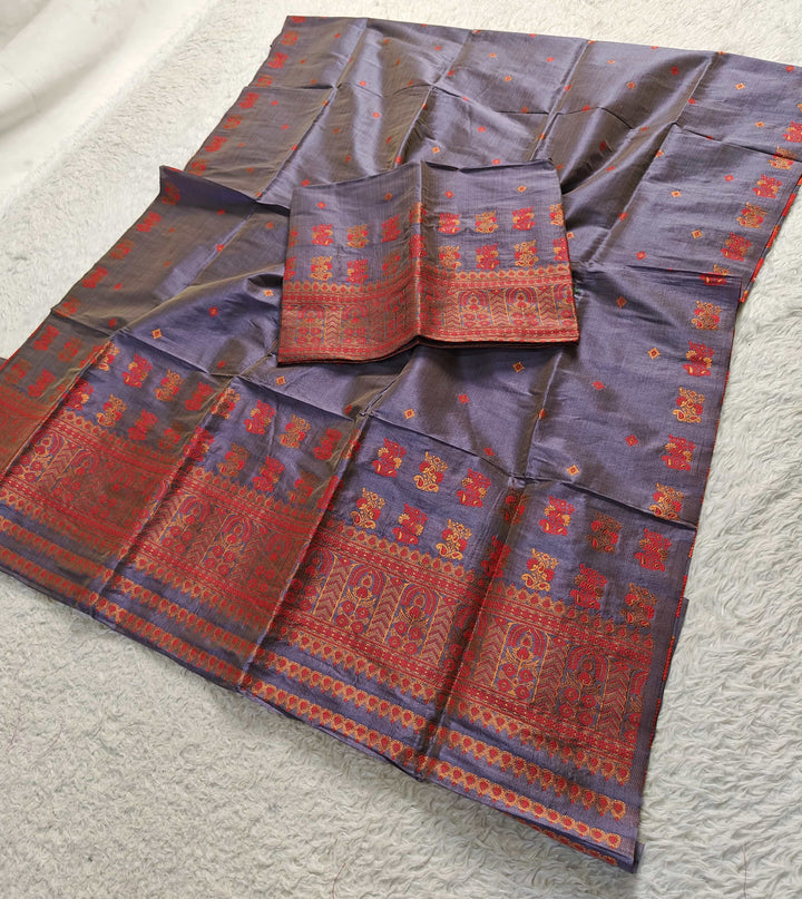 Premium Bhagalpuri Art Toss* Mekhela Sador
