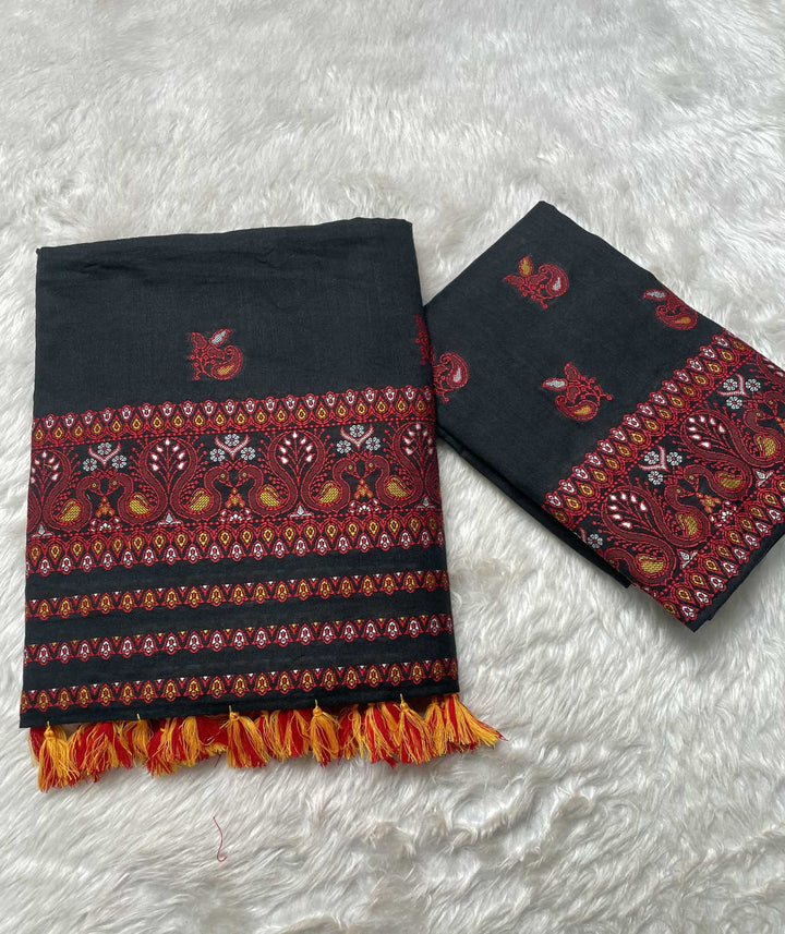 Ready-To-Wear Multi-Dhaga Weaving Work Kesa Cotton* Mekhela Sador