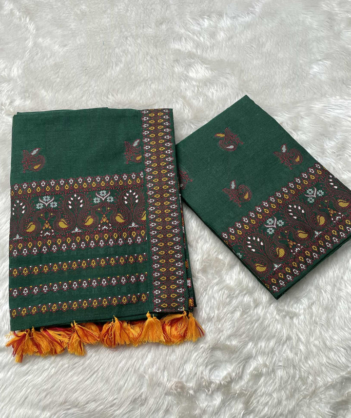 Ready-To-Wear Multi-Dhaga Weaving Work Kesa Cotton* Mekhela Sador