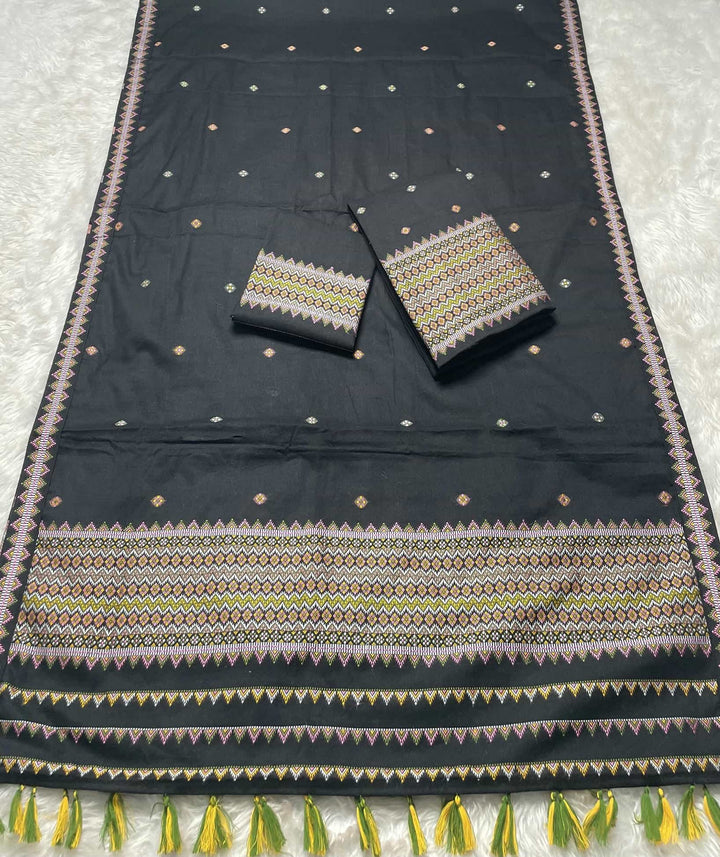 Ready-To-Wear Multi-Dhaga Weaving Work Kesa Cotton* Mekhela Sador