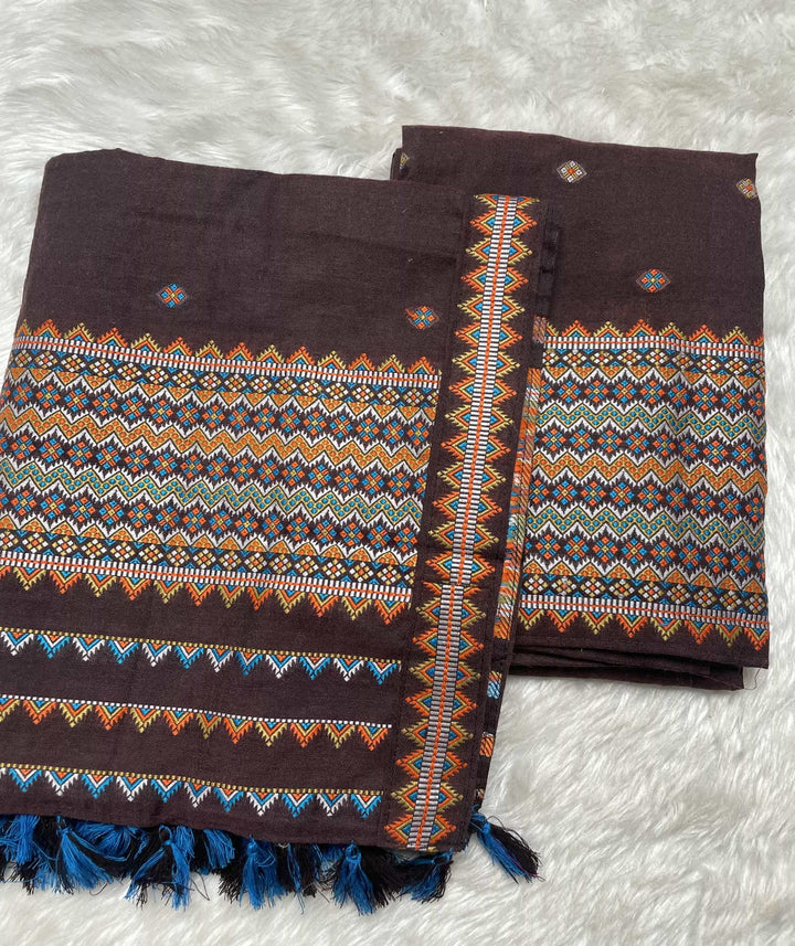 Ready-To-Wear Multi-Dhaga Weaving Work Kesa Cotton* Mekhela Sador