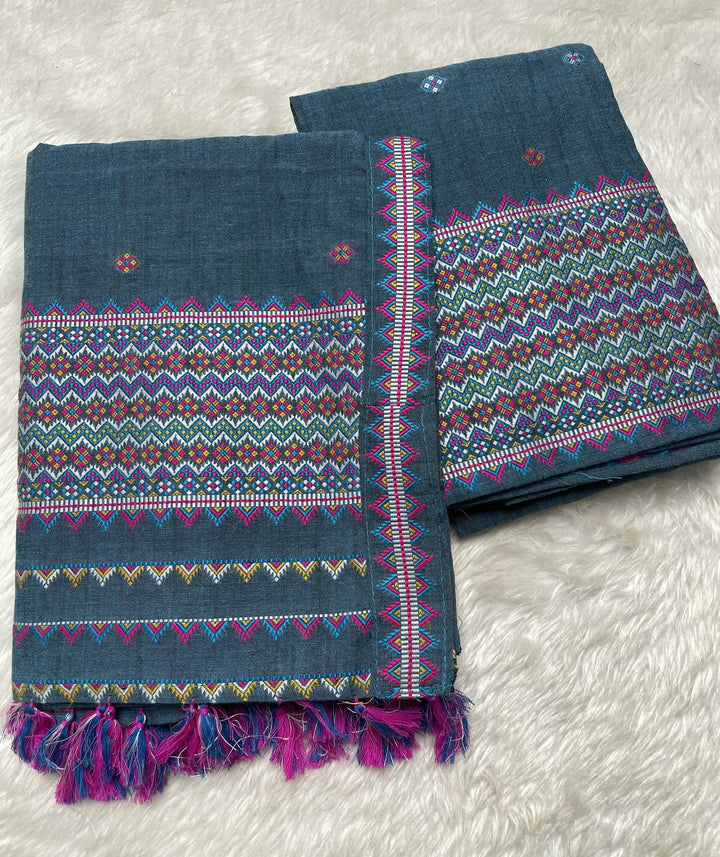 Ready-To-Wear Multi-Dhaga Weaving Work Kesa Cotton* Mekhela Sador