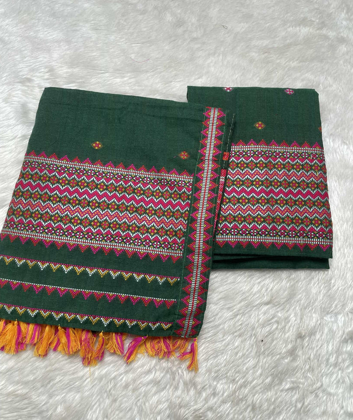 Ready-To-Wear Multi-Dhaga Weaving Work Kesa Cotton* Mekhela Sador