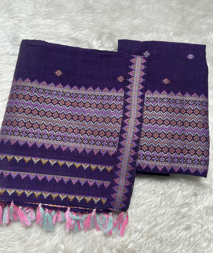 Ready-To-Wear Multi-Dhaga Weaving Work Kesa Cotton* Mekhela Sador