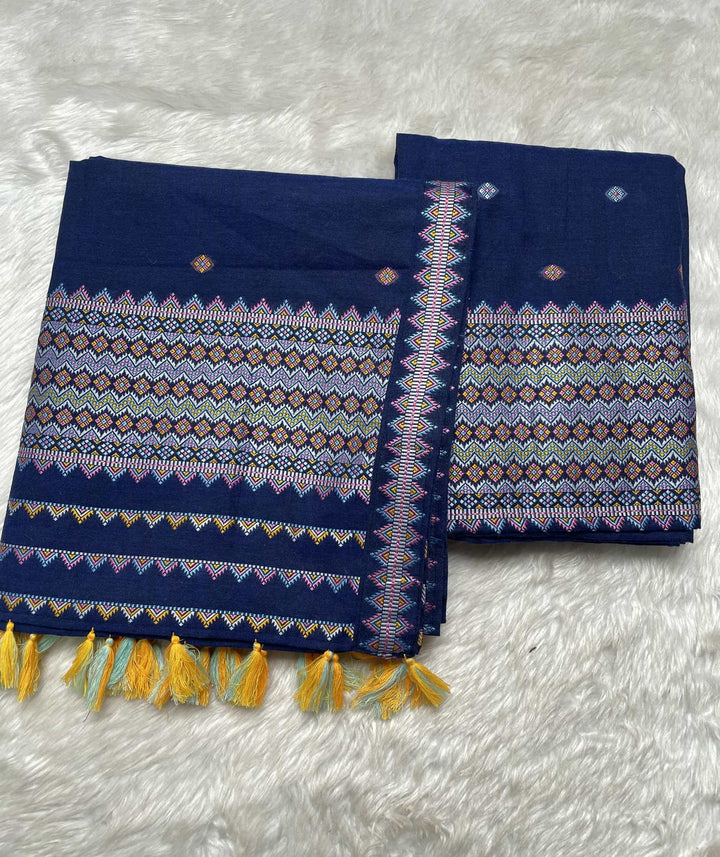 Ready-To-Wear Multi-Dhaga Weaving Work Kesa Cotton* Mekhela Sador