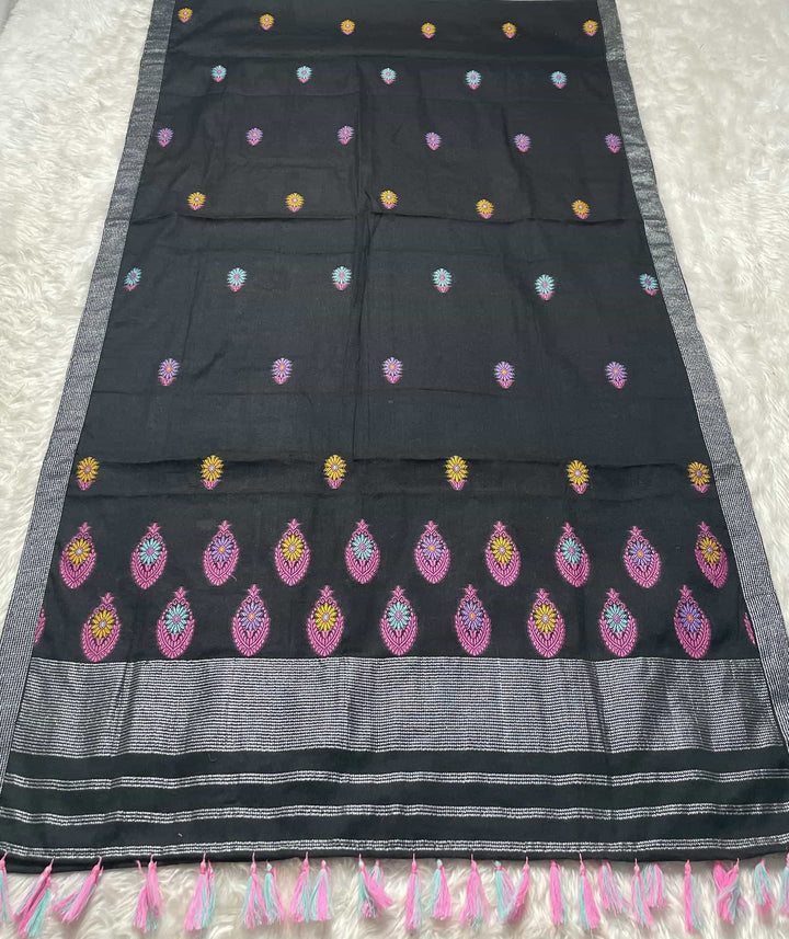 Ready-To-Wear Multi-Dhaga Weaving Work Kesa Cotton* Mekhela Sador