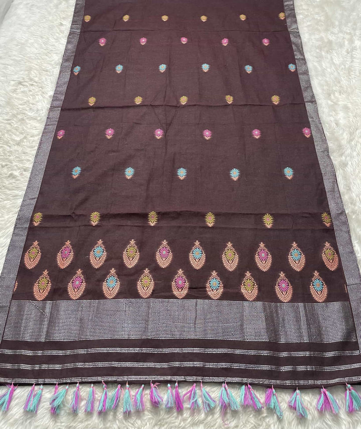 Ready-To-Wear Multi-Dhaga Weaving Work Kesa Cotton* Mekhela Sador