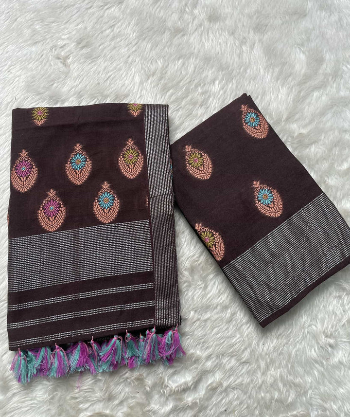 Ready-To-Wear Multi-Dhaga Weaving Work Kesa Cotton* Mekhela Sador