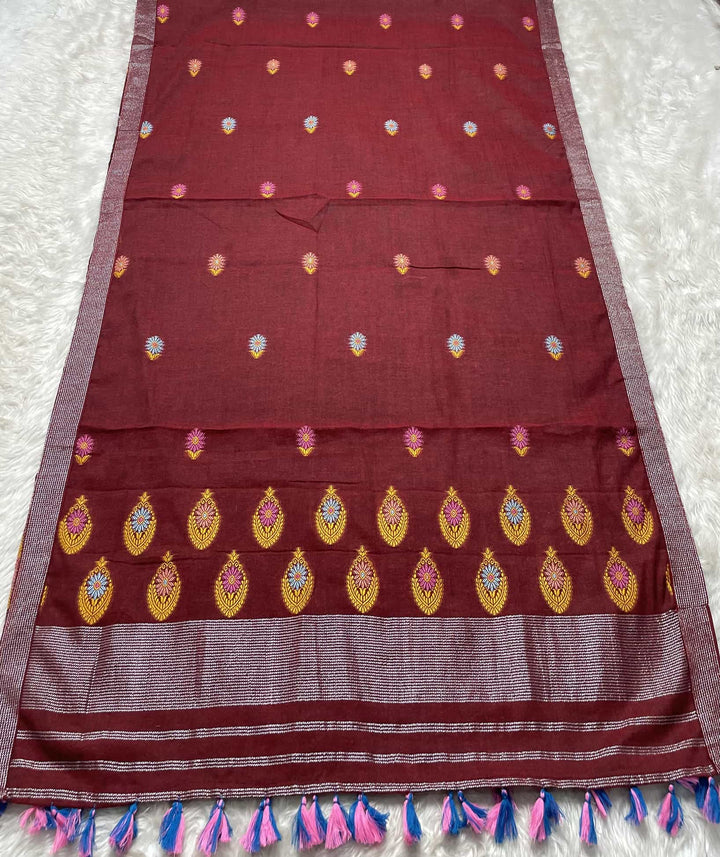 Ready-To-Wear Multi-Dhaga Weaving Work Kesa Cotton* Mekhela Sador