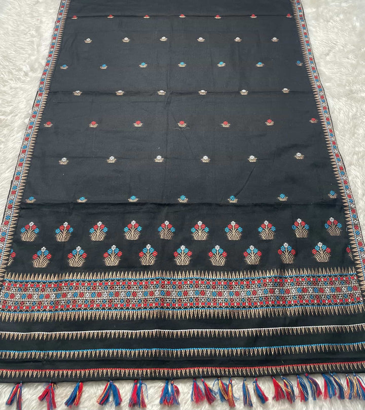 Ready-To-Wear Multi-Dhaga Weaving Work Kesa Cotton* Mekhela Sador