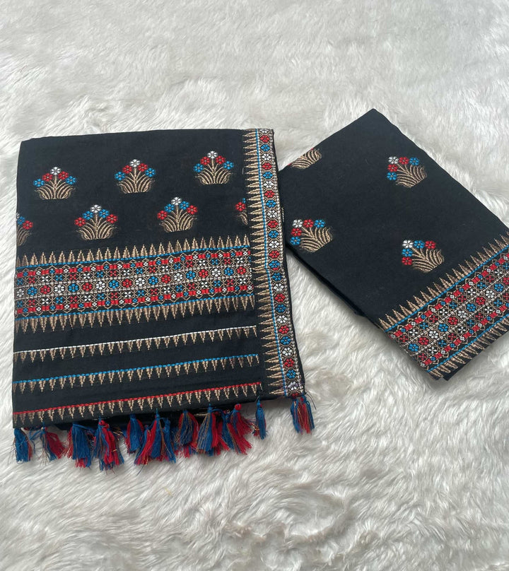 Ready-To-Wear Multi-Dhaga Weaving Work Kesa Cotton* Mekhela Sador