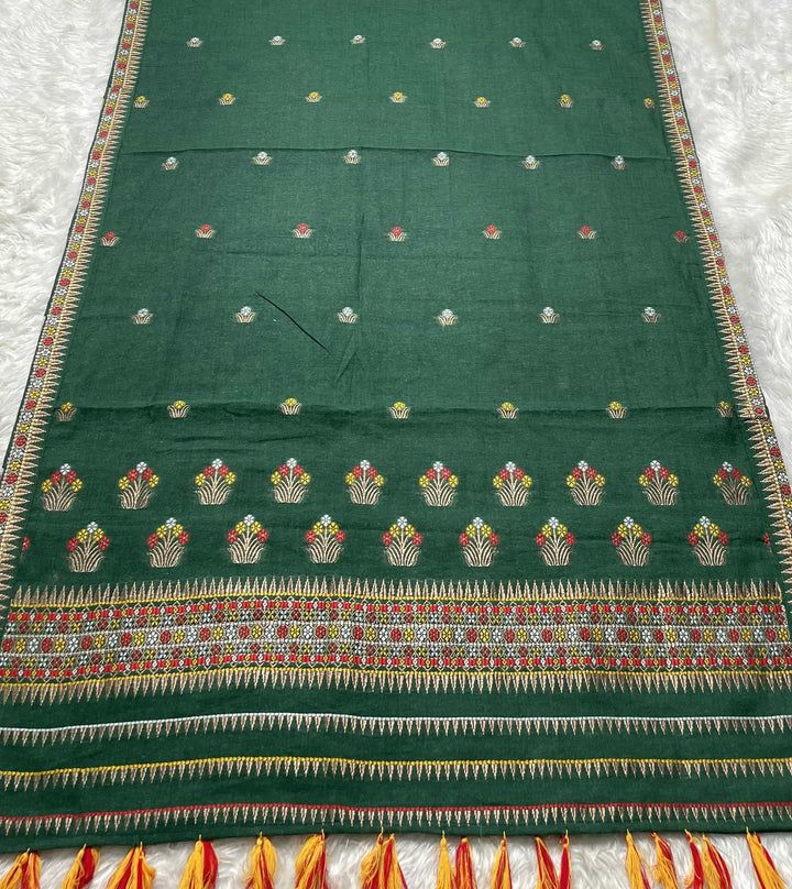 Ready-To-Wear Multi-Dhaga Weaving Work Kesa Cotton* Mekhela Sador