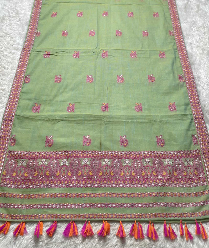 Ready-To-Wear Multi-Dhaga Weaving Work Kesa Cotton* Mekhela Sador