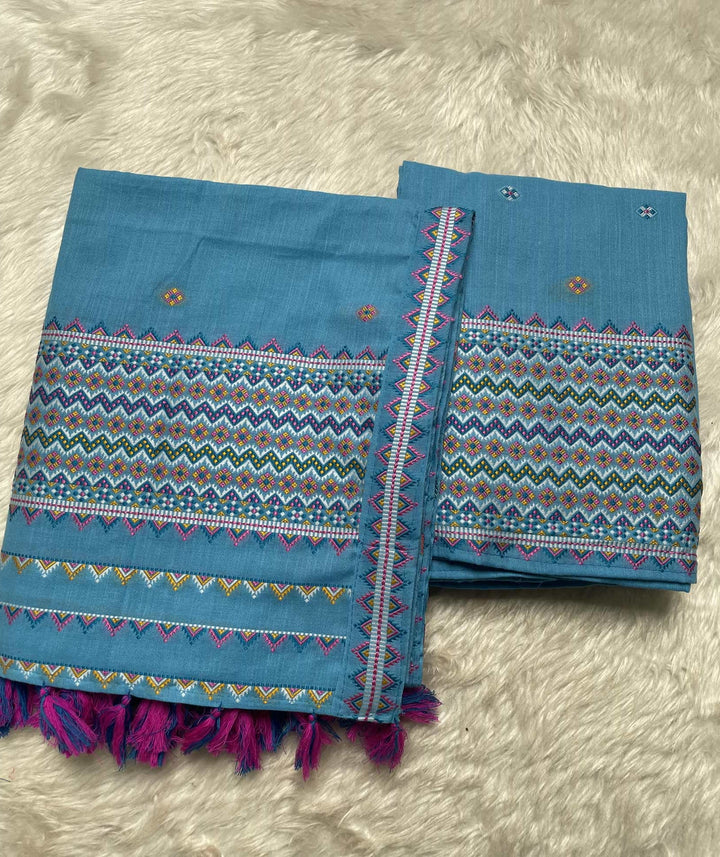 Ready-To-Wear Multi-Dhaga Weaving Work Kesa Cotton* Mekhela Sador