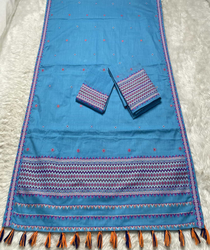 Ready-To-Wear Multi-Dhaga Weaving Work Kesa Cotton* Mekhela Sador