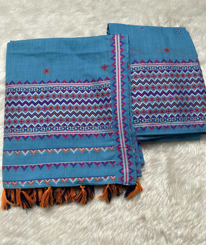 Ready-To-Wear Multi-Dhaga Weaving Work Kesa Cotton* Mekhela Sador