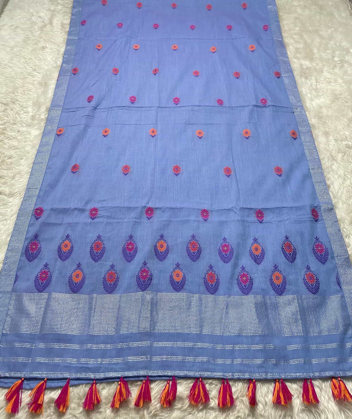 Ready-To-Wear Multi-Dhaga Weaving Work Kesa Cotton* Mekhela Sador