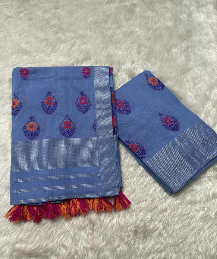 Ready-To-Wear Multi-Dhaga Weaving Work Kesa Cotton* Mekhela Sador