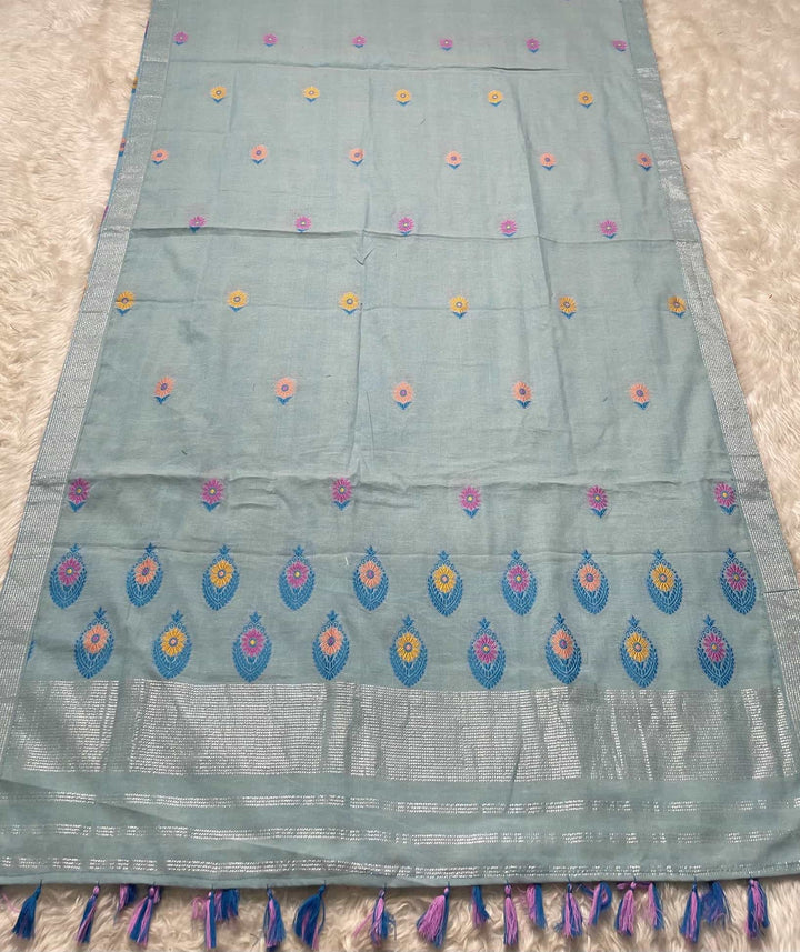 Ready-To-Wear Multi-Dhaga Weaving Work Kesa Cotton* Mekhela Sador