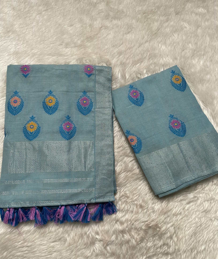 Ready-To-Wear Multi-Dhaga Weaving Work Kesa Cotton* Mekhela Sador