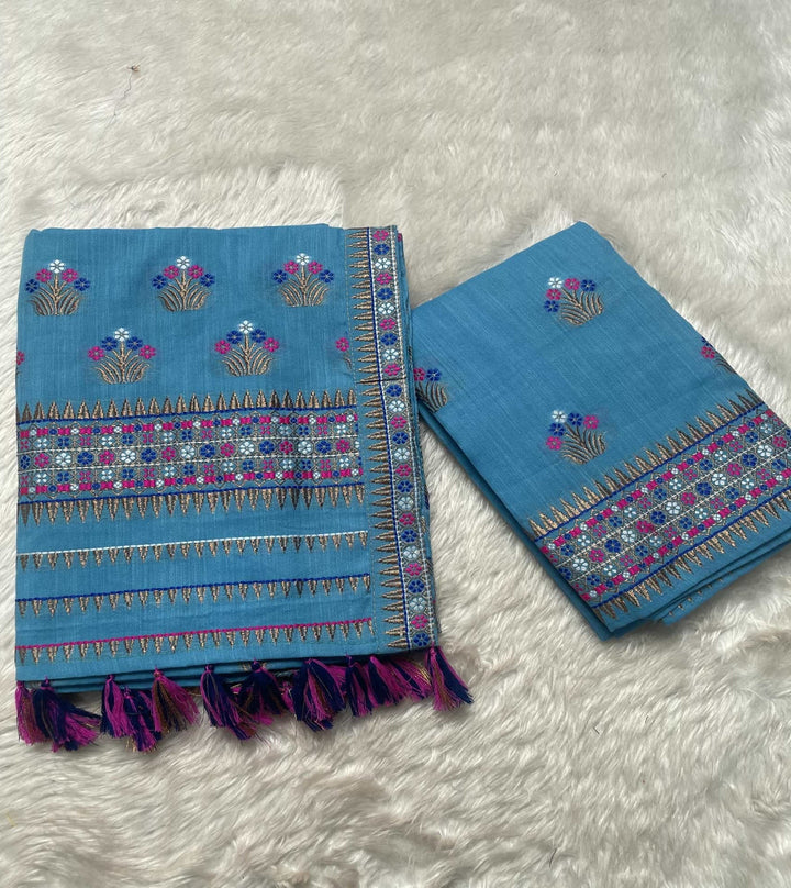 Ready-To-Wear Multi-Dhaga Weaving Work Kesa Cotton* Mekhela Sador