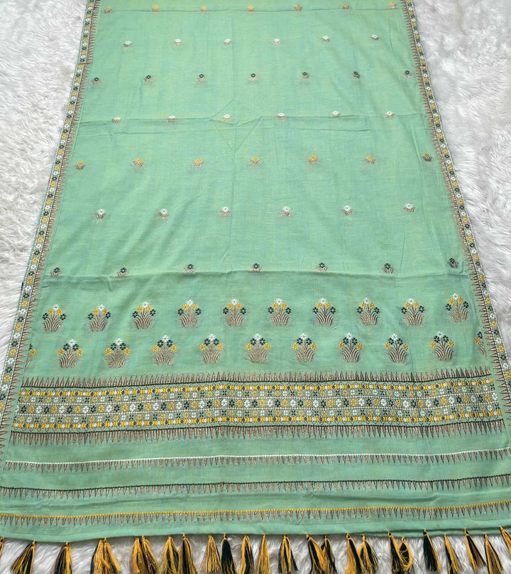 Ready-To-Wear Multi-Dhaga Weaving Work Kesa Cotton* Mekhela Sador