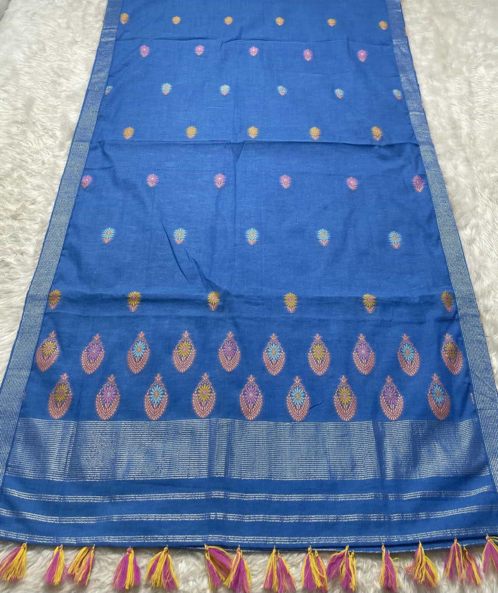 Ready-To-Wear Multi-Dhaga Weaving Work Kesa Cotton* Mekhela Sador