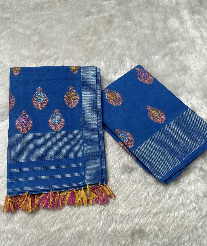 Ready-To-Wear Multi-Dhaga Weaving Work Kesa Cotton* Mekhela Sador
