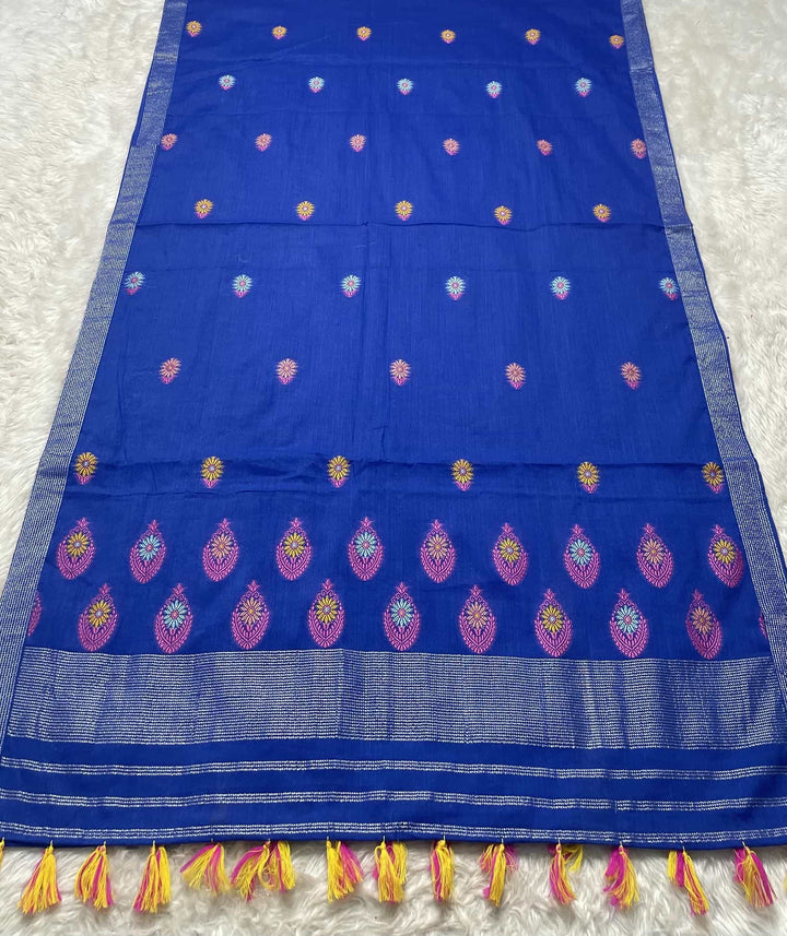 Ready-To-Wear Multi-Dhaga Weaving Work Kesa Cotton* Mekhela Sador