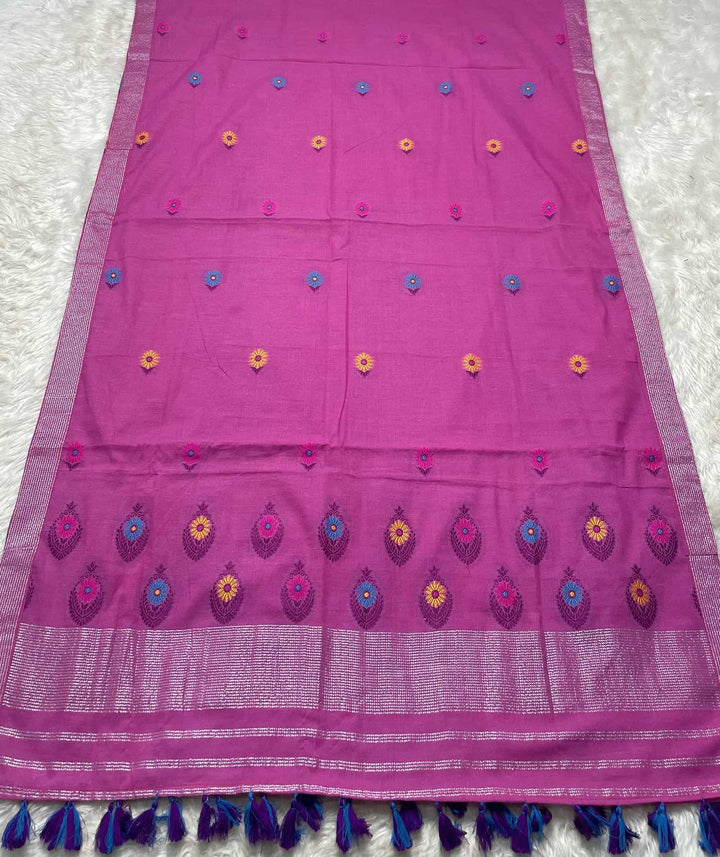 Ready-To-Wear Multi-Dhaga Weaving Work Kesa Cotton* Mekhela Sador