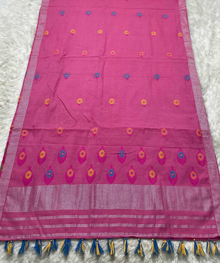 Ready-To-Wear Multi-Dhaga Weaving Work Kesa Cotton* Mekhela Sador