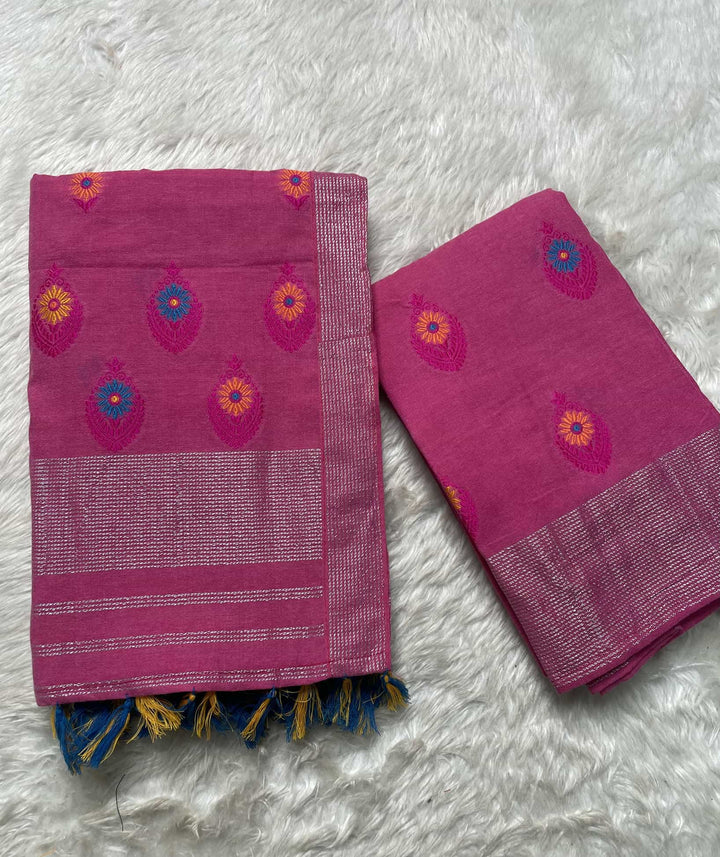 Ready-To-Wear Multi-Dhaga Weaving Work Kesa Cotton* Mekhela Sador