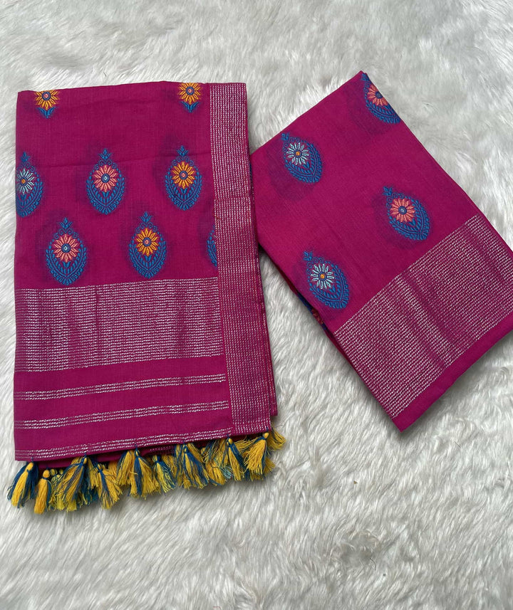 Ready-To-Wear Multi-Dhaga Weaving Work Kesa Cotton* Mekhela Sador