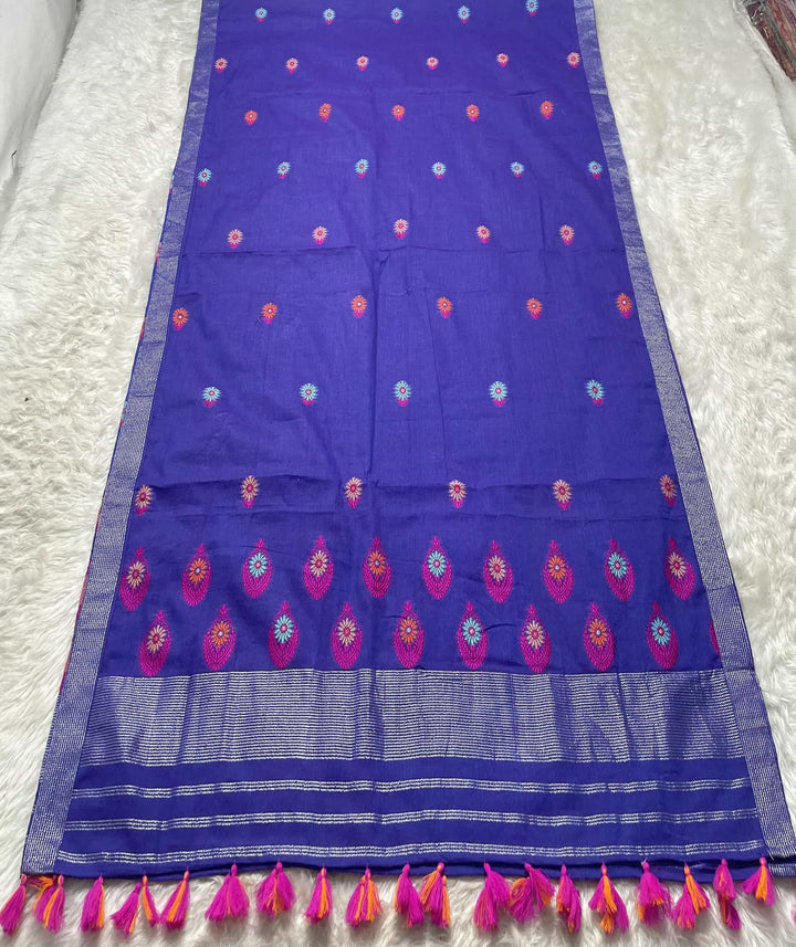 Ready-To-Wear Multi-Dhaga Weaving Work Kesa Cotton* Mekhela Sador